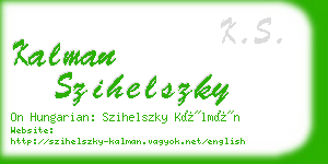 kalman szihelszky business card